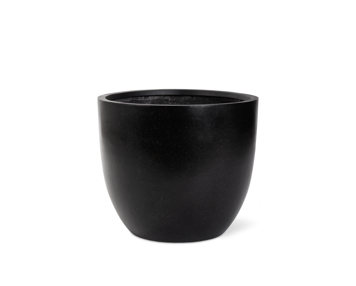 12" Black Terrazzo Fiberstone Planter