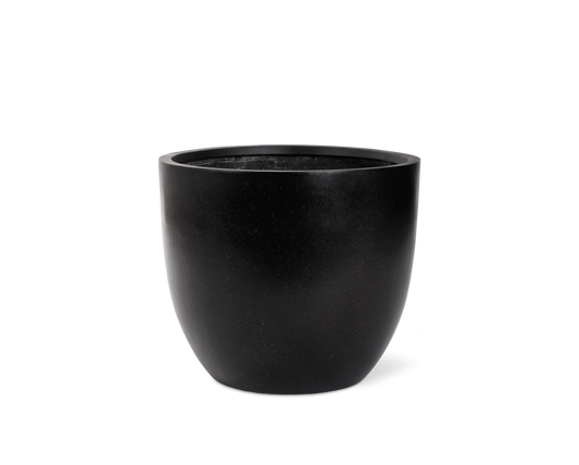 9" Black Terrazzo Fiberstone Planter