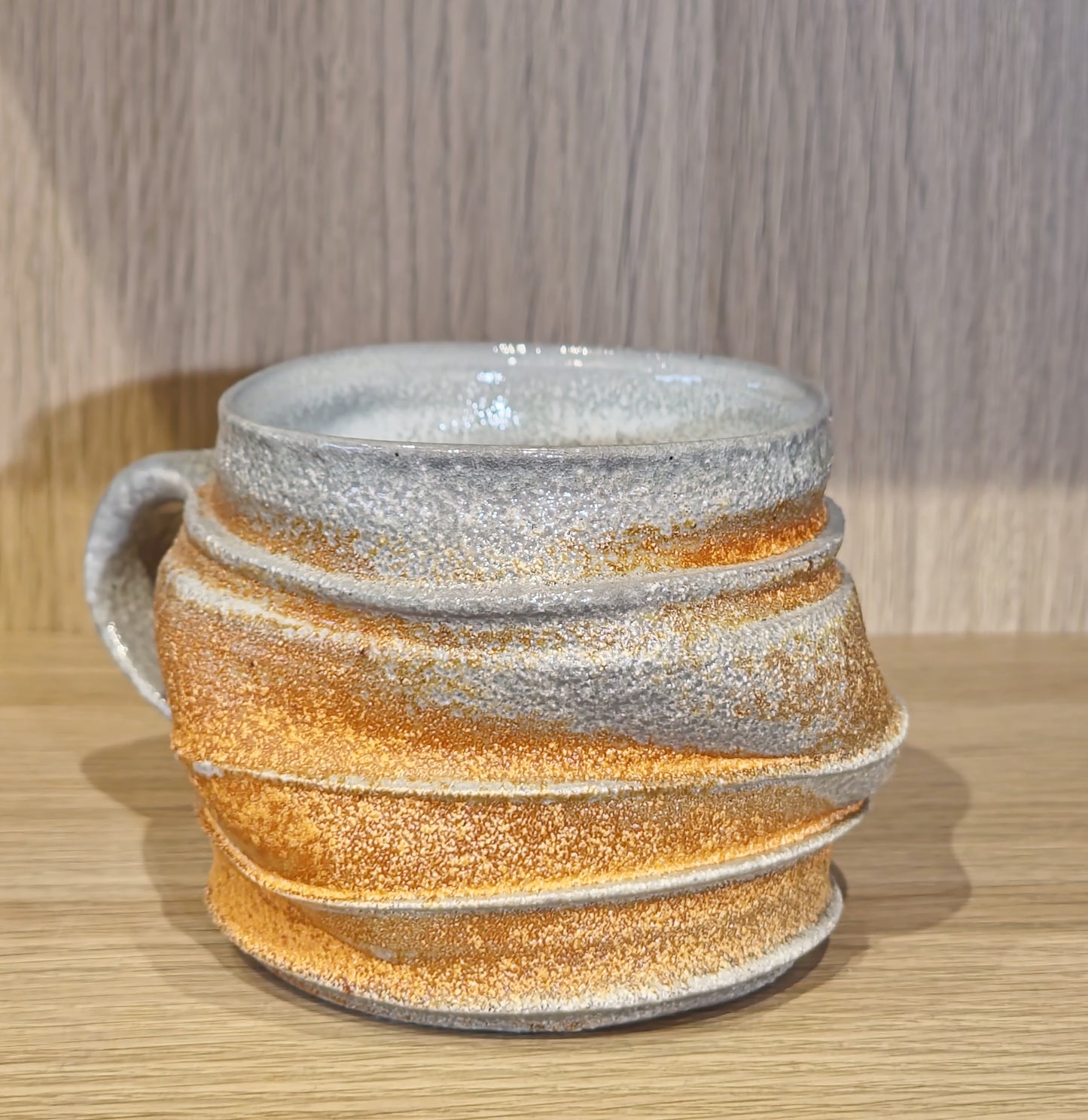 Soda Fired Mug 'Dave's Snow'